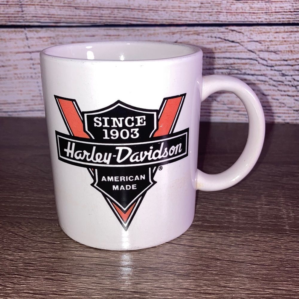 Harley Davidson licensed Mug  12 Oz  white w Harley Davidson Logo
